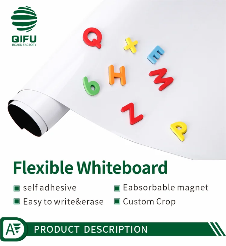 roll up white board pliable  whiteboard formica reel for wall sticker