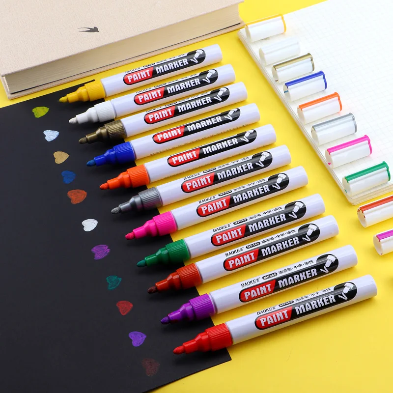 12 colors Permanent Oil Based Ink Paint Marker