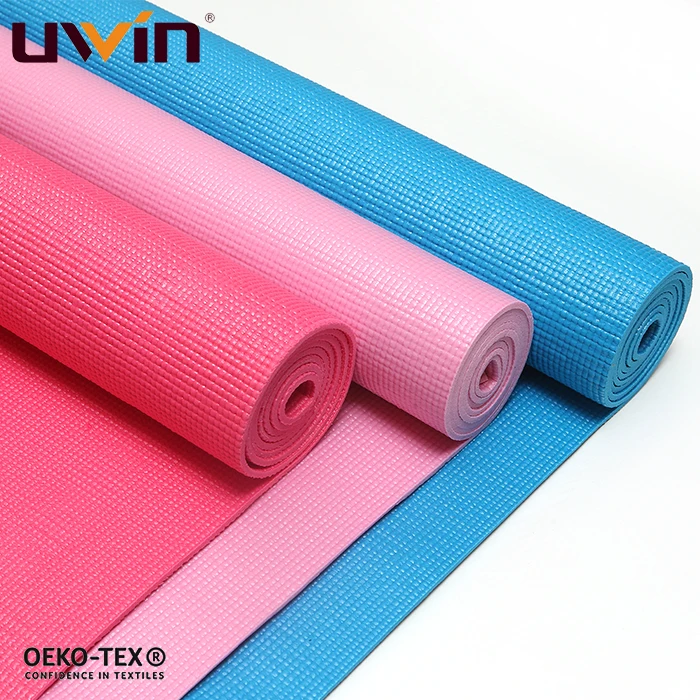 UWIN Durable Black Turquoise Blue Red Purple Exercise Gym Training Fitness Club Studio Pilates Anti Slip PVC Material Yoga Mat