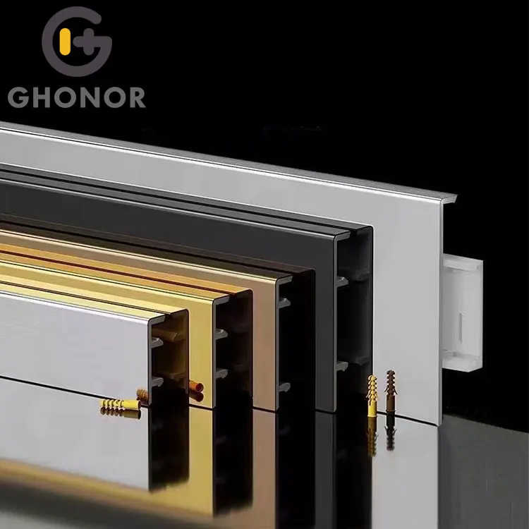 Free Sample Metal Wall Floor Flat Metal Skirting Board Trim Tile Inox 304 Stainless Steel Floor Covers Strip for Wall