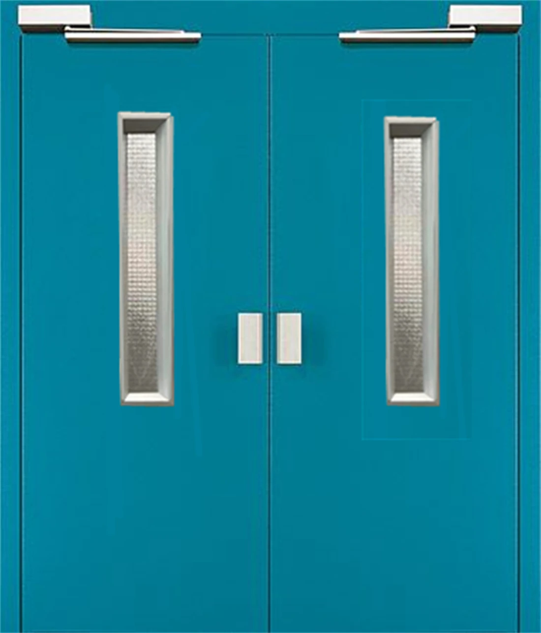 Zowee two panel Elevator Double Swing Door 700m - 1800mm Warehouse semi-autoamtic Door Lift Manual double door