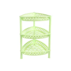 House collection 3-Tier corner plastic storage shelf basket fruit vegetables holders & racks for kitchen