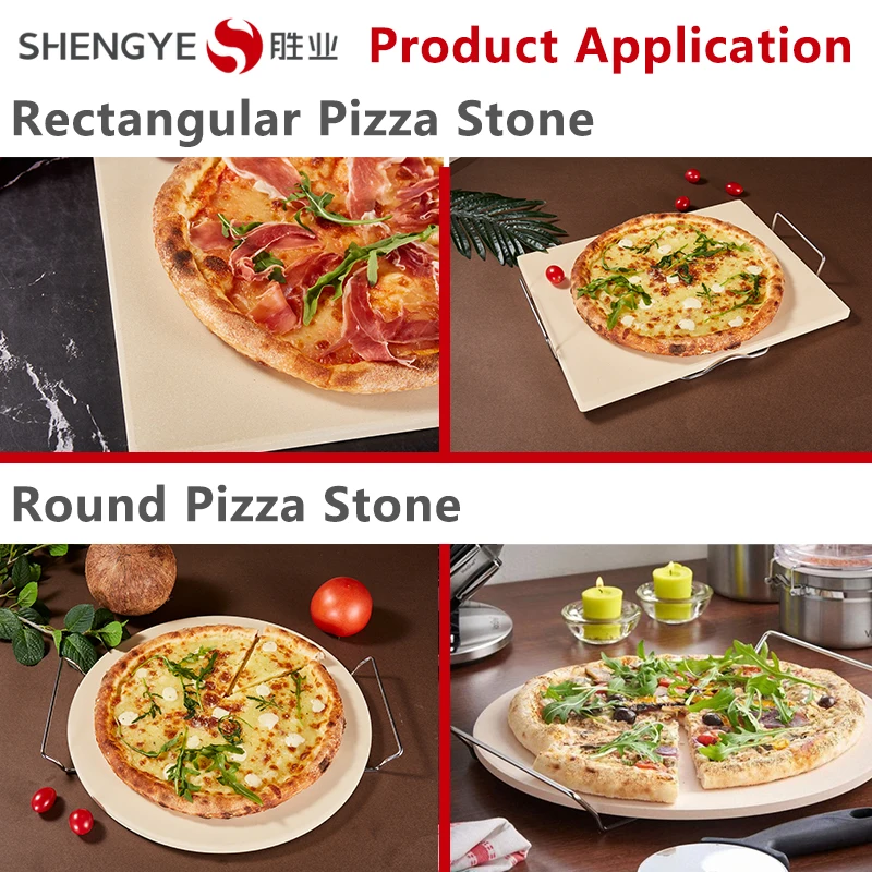 Different Specifications Pizza Oven Stone Ceramic Durable Cordierite Grill Pizza Cooking Grill Pizza Stone For Oven And Grill