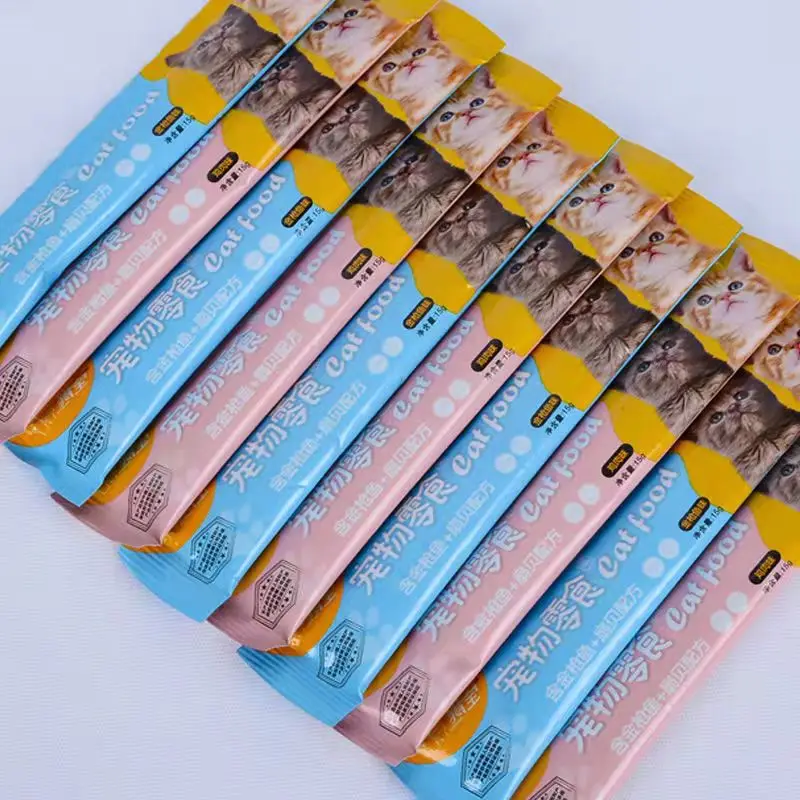 2022 wholesale Cat Puree Salmon&chicken cream snack pet treats cat treat snack wet food, cat and dog treats, cat liquid snack