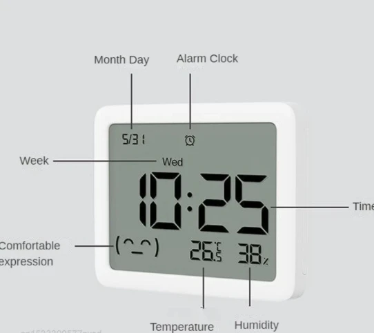Miaomiaoce будильник термометр домашний настольный гигрометр мини-ЖК-инструменты умные часы