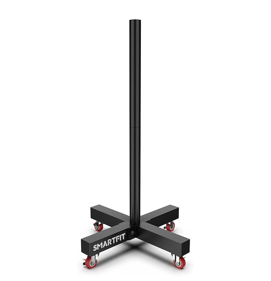 SMARTFIT Vertical Storage Weight Plate Rack Portable Holder With Caster Wheels Bumper Plate Stacker Trolley