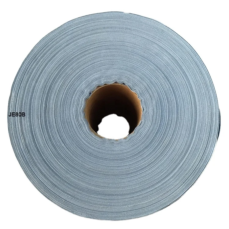 
25x30cm Dust Free Strong Oil Absorbing Enhanced Industrial Cleaning Cloth Blue Cleanroom Paper Wiper Roll 