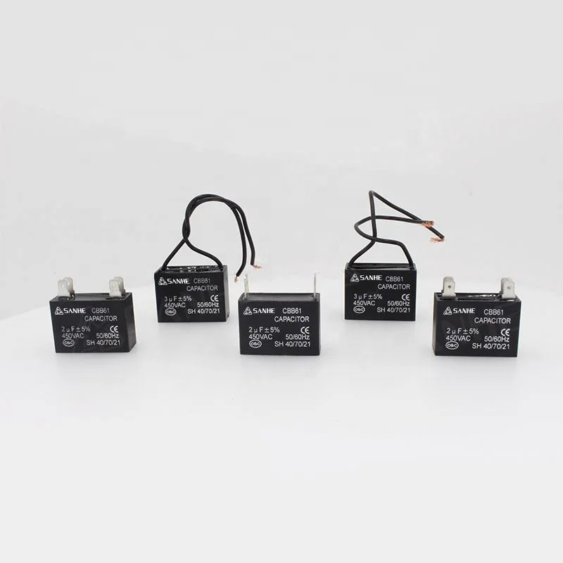 CBB61 4.5uf 250vac Fan Capacitor 7uf 150-500v Capacitor for 300vac Pin Series CBB61 AC Parts for Air Conditioners