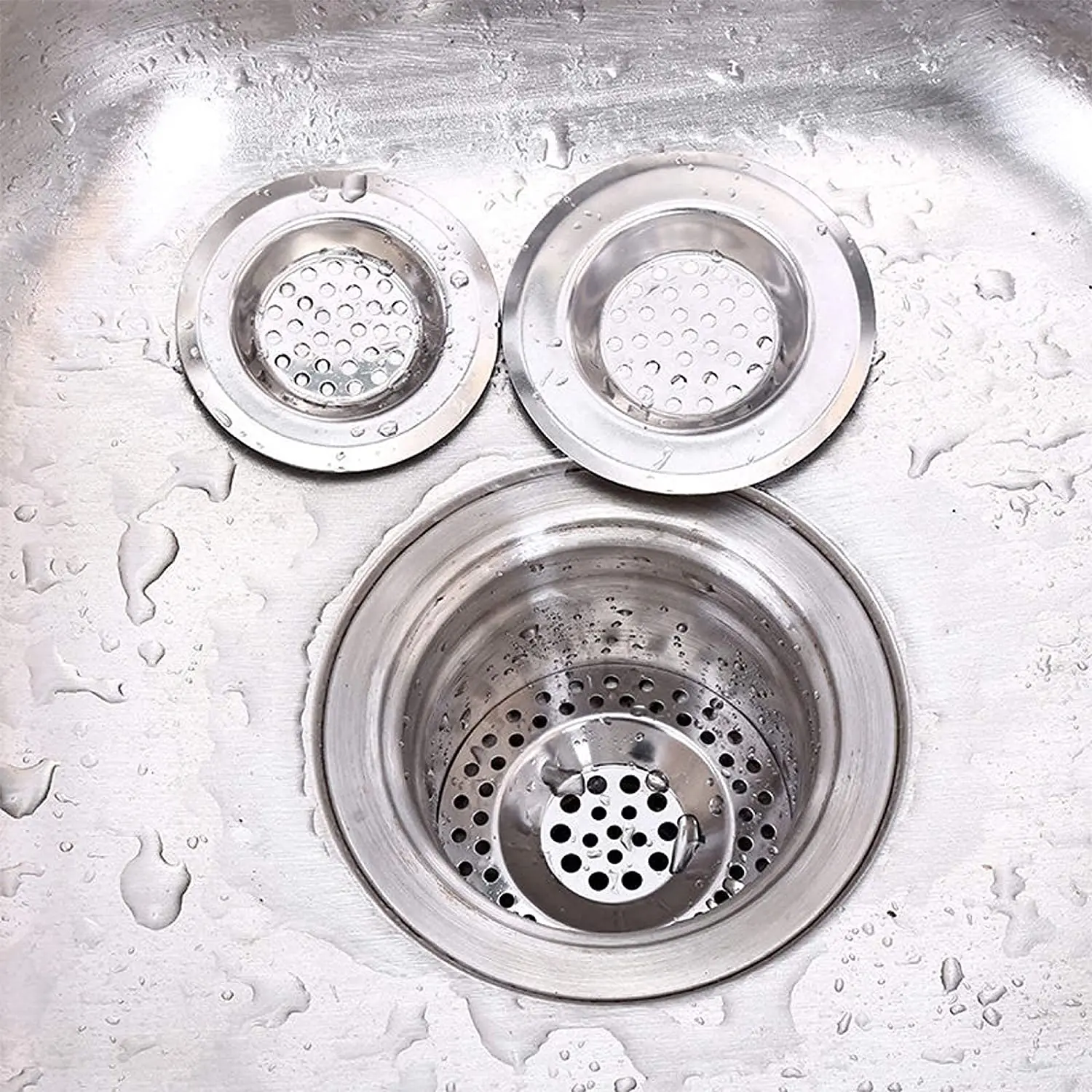 Stainless Steel round Hot Sale Kitchen Sink Filter High Quality bathroom Drain basket Wholesale Sink Strainer Drain Strainer