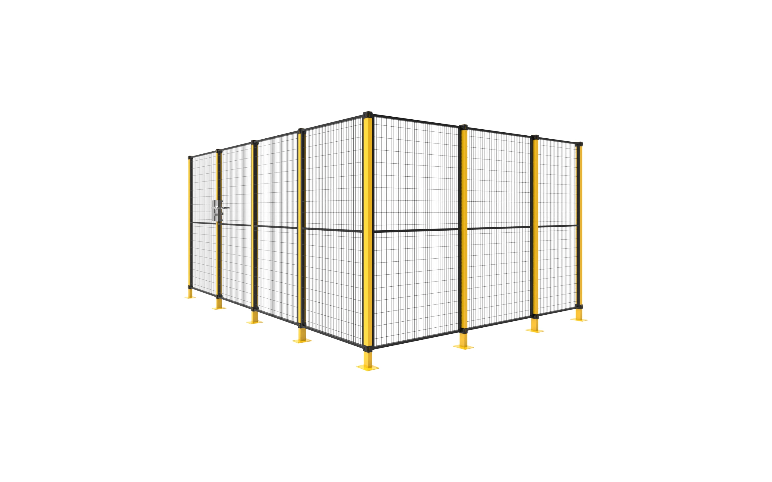 Vichnet Industrial Security Fence 1850*500 Metal Frame Welded Technique for Workshops with Fence Post Caps 3D Modelling Included