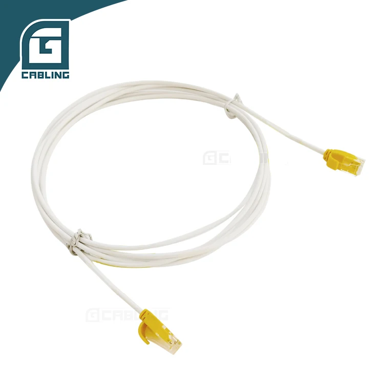 Gcabling network patch cables rj45 cat 8 cat 7 patch cable flat rj45 cable connector