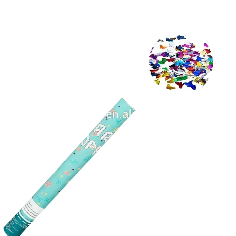 Fashion black party poppers halloween shooter confetti popper fireworks