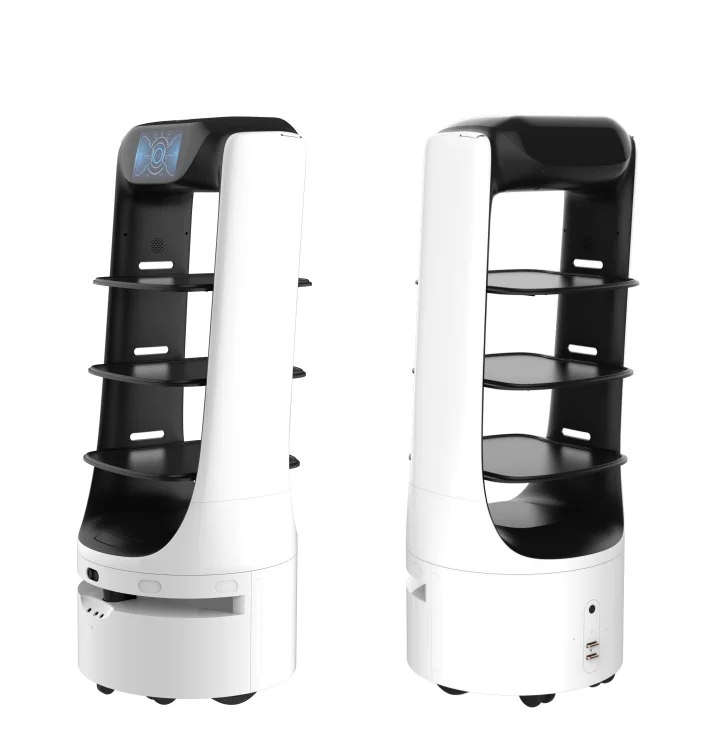 High quality automatic robot waiter delivery robot automatic driving hotel restaurant coffee shop intelligent service robot