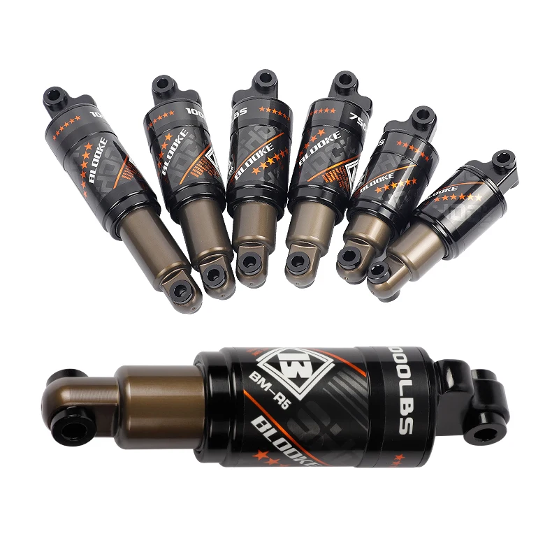 BLOOKE BM-R5 Bicycle Hydraulic Aluminum Alloy Air Pressure Oil Spring Rear Shock Absorber for Mountain Bikes