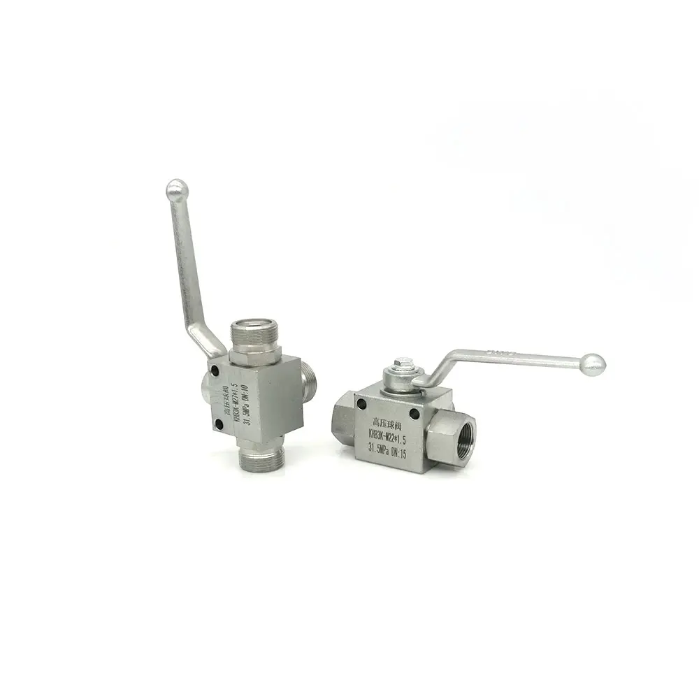 3 Way  Ball Valve 1/2 inch Shut-Off Ball Valve High Pressure KHB hydraulic valve