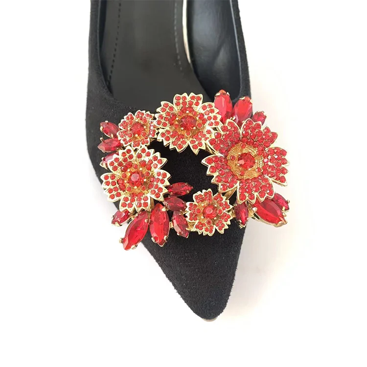 Новая Рекомендуемая женская обувь со стразами и пряжкой с бриллиантами Свадебная обувь декоративная обувь с цветами