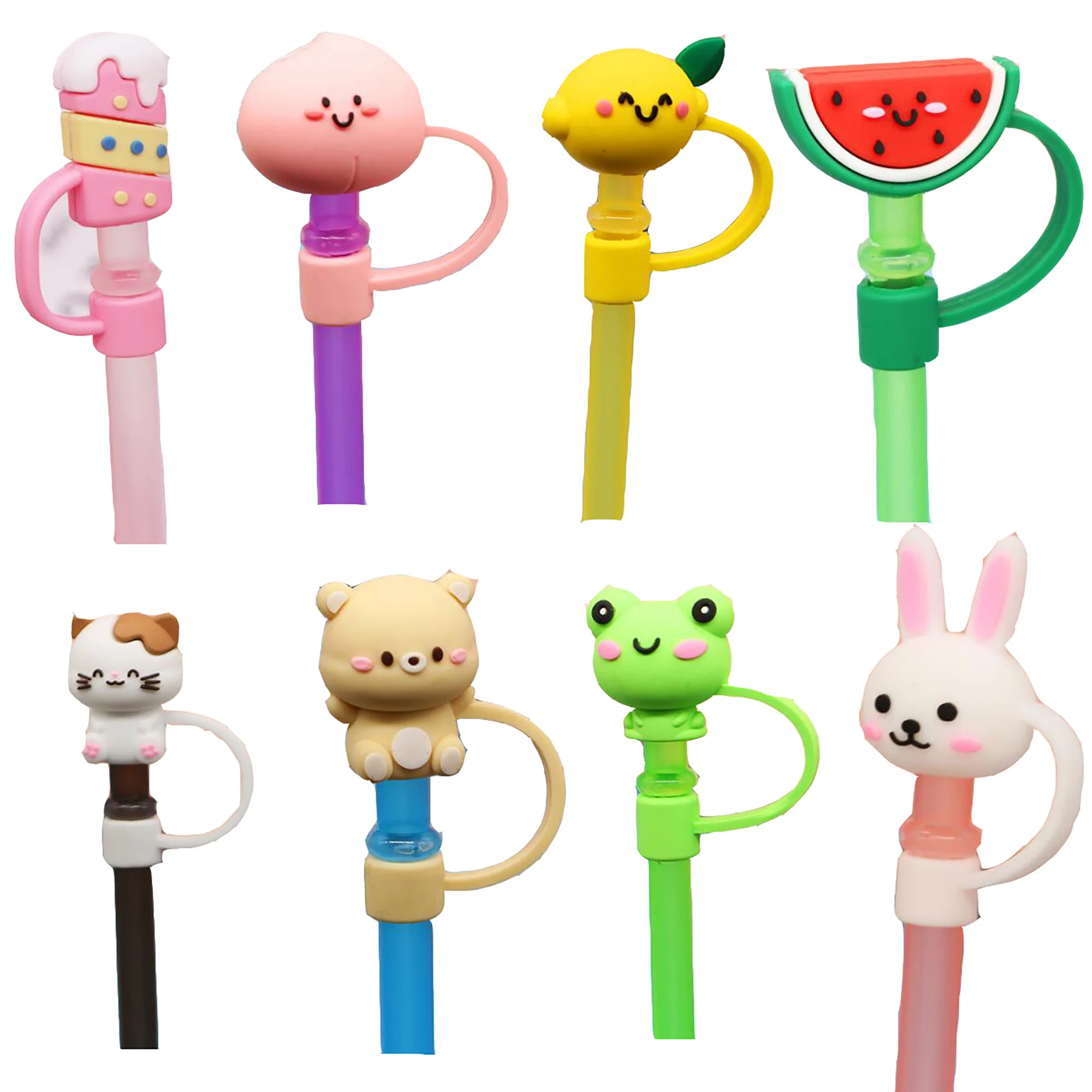 Silicone Spill Proof Stopper Straw Straws Plug Tips Food Safe Tumbler Straw Cover