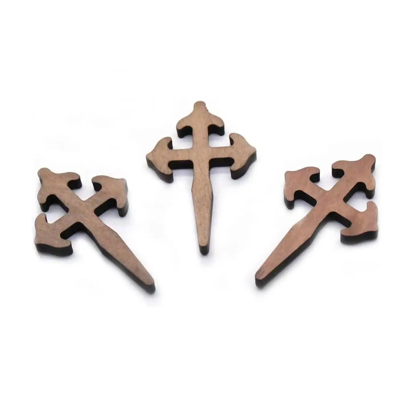 5.3*3.3cm holy church christian mini wooden cross charms pendant necklace diy jewelry accessories wood crafts gift religious