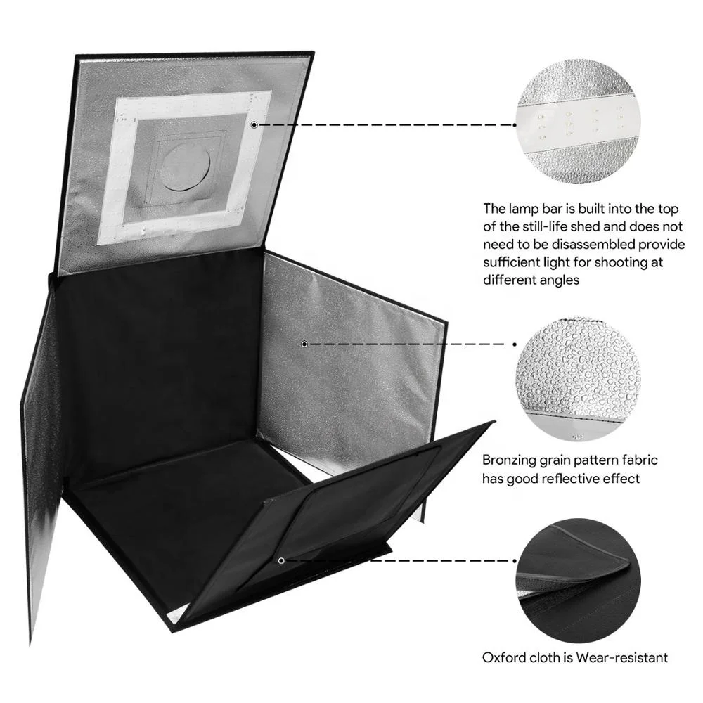 40cm Portable Foldable Photo Studio LED Shooting Cube Tent Light Box