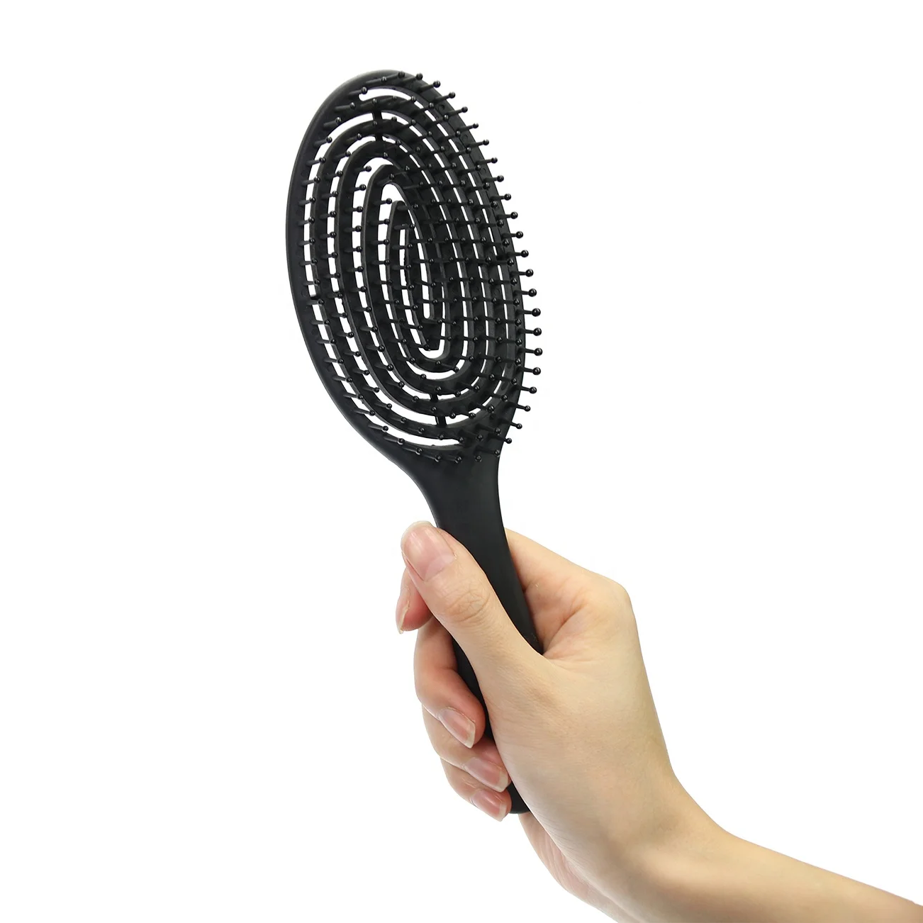 Private Label Hot Selling Detangling Hair Brush Plastic Handle Styling Vent Design Hair Brush for Wet and Dry Hair