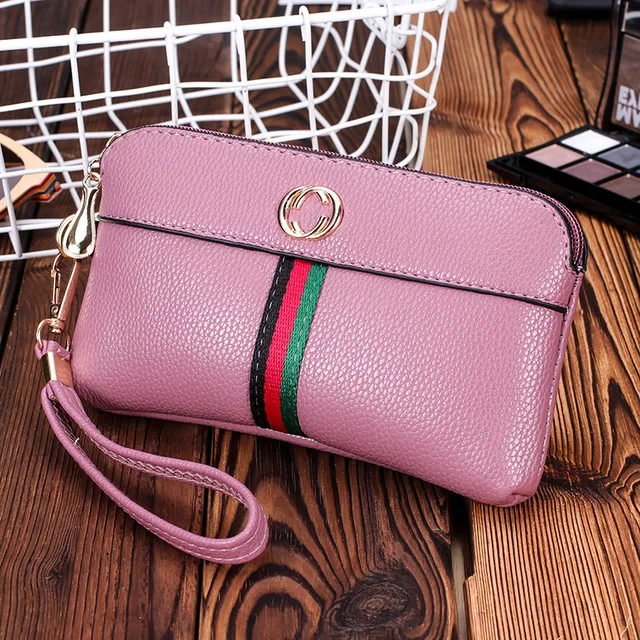 guangzhou fashion oem long cash envelope women money credit card coin pu custom hand purse