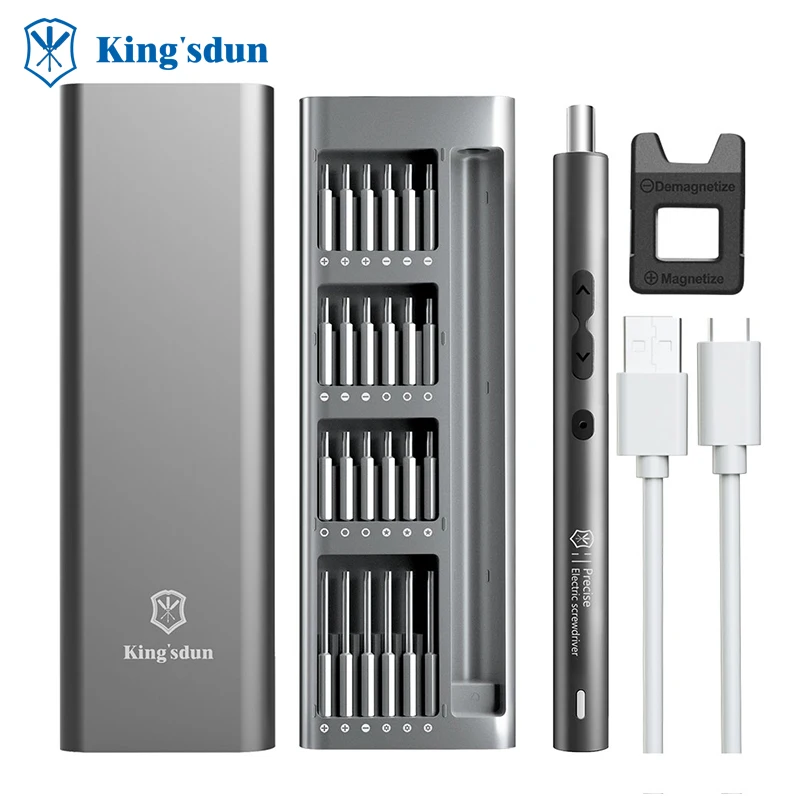 Kingsdun 51 In 1 High Quality Mini Electric Screwdriver Tool Set 3.7V Rechargeable Cordless Power Screwdriver