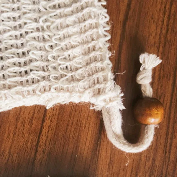 9*14cm Wholesale eco-friendly natural sisal soap bag drawstring customized sisal soap bag with no plastic bag packaging