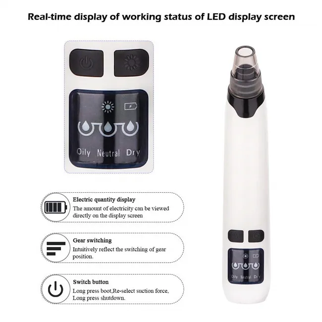 2020 новый вакуумный аппарат для удаления черных точек очиститель пор лица Электрический экстрактор акне и комедонов