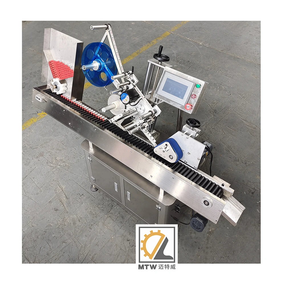 MTW hot sale automatic Ampoule Syringe Balm Labeling Machine Vial Horizontal Label Applicator