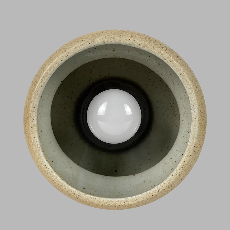 Factory Wholesale Simple Contemporary Ceiling Pendant for Bedroom Restaurant Dining Room Cement Grey Ceramic Hanging Light