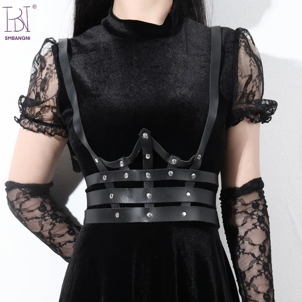 Women Harness Belt Bondage Cage Sexy Underwear Suspenders Punk Leather Women Harness Woman Lingerie Straps Garters Sword Belt