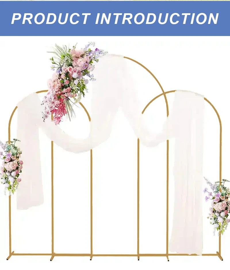 Customized 3pcs Metal Wedding Arch  for Wedding Parties Birthday Graduation Anniversary Celebration