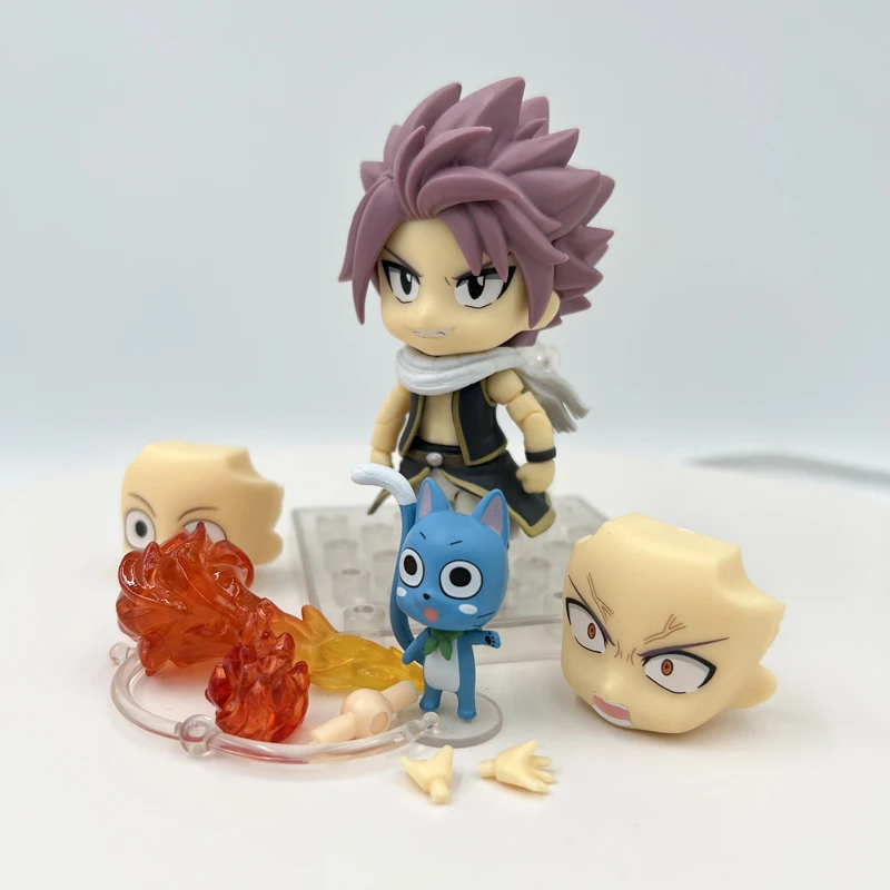 10Cm Nendo Q Version Figure Fairy Tail 1741 Change Face Etherious Natsu Dragneel Action Figurine Toys Anime Figures