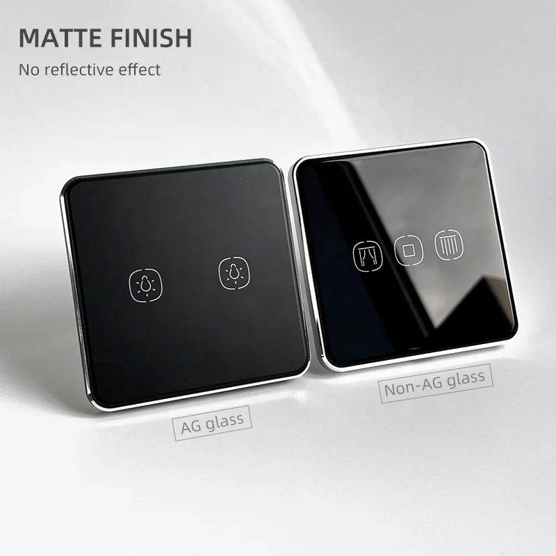 New AG glass touch switch EU 1/2/3/4 Gang wireless remote control switch Tuya ZigBee smart light switch