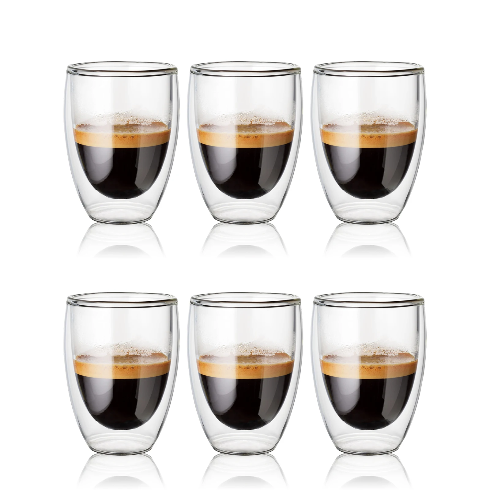 Manufacture Coffee Cup Glass High Borosilicate Durable Coffee Cup Juice Cup Double Wall Glass Mug