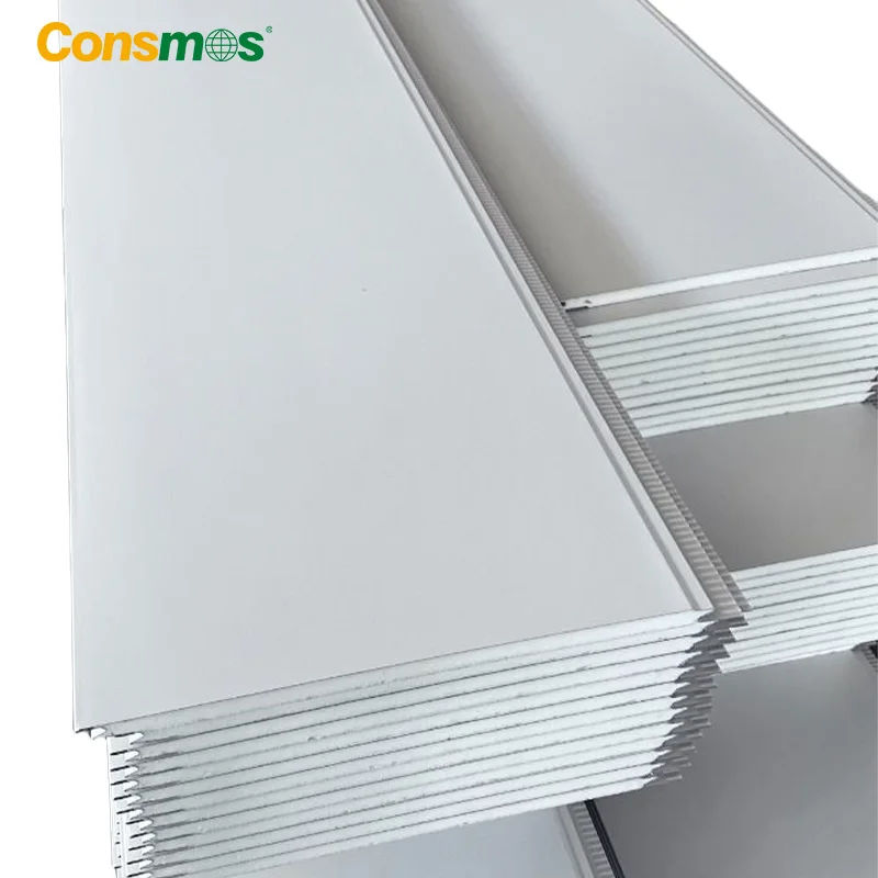 Environmental Protection Board Insulating Fire Proof EPS/Rock Wool/PU Metal Carved Sandwich Panel for Prefabricated Building