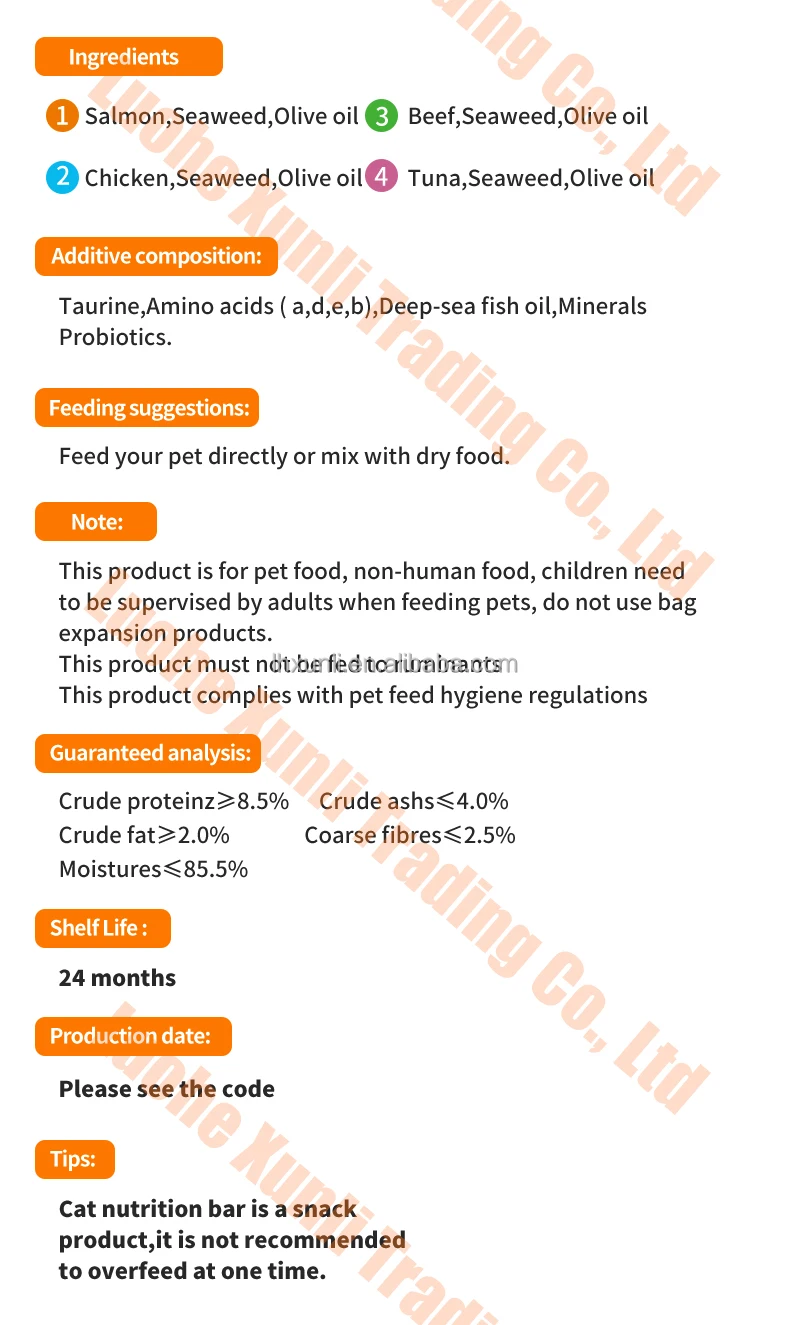 Factory Price Best Seller Cat Snack Bars cat Treat creamy