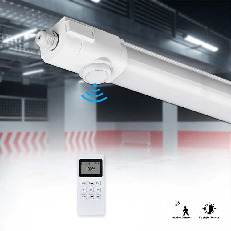 2ft 4ft 5ft Triproof Light Underground On/off Motion Sensor Led Vapor Proof Light Tri-proof Light For Parking Lot