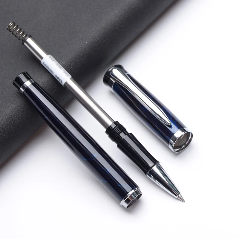 Baoer 508 Dark Blue Business Office Medium nib fountain Pen Rollerball Pen Set