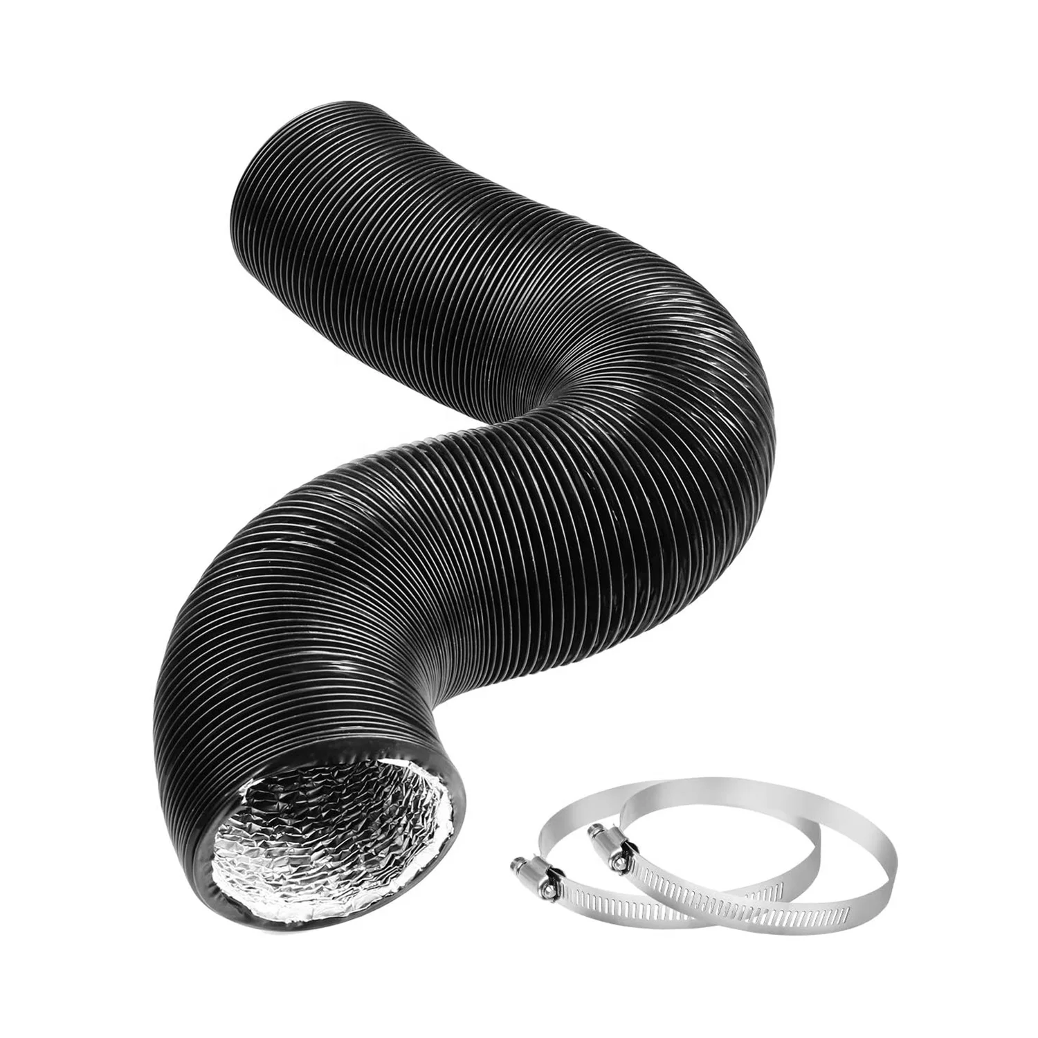ac duct 4 inch aluminum pipe 4 inch aluminium foil flexible duct pipe air vent air ventilation tube dryer duct for home