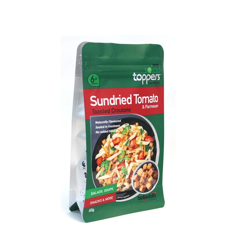 УФ-печать, металлическая фольга, здоровая закуска, плоский мешок с молнией