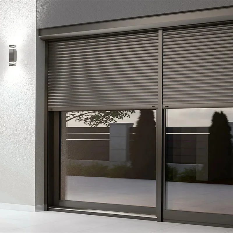 TOMA  European standard motorized aluminum shutters aluminum slats steel roller shutter porte aluminum