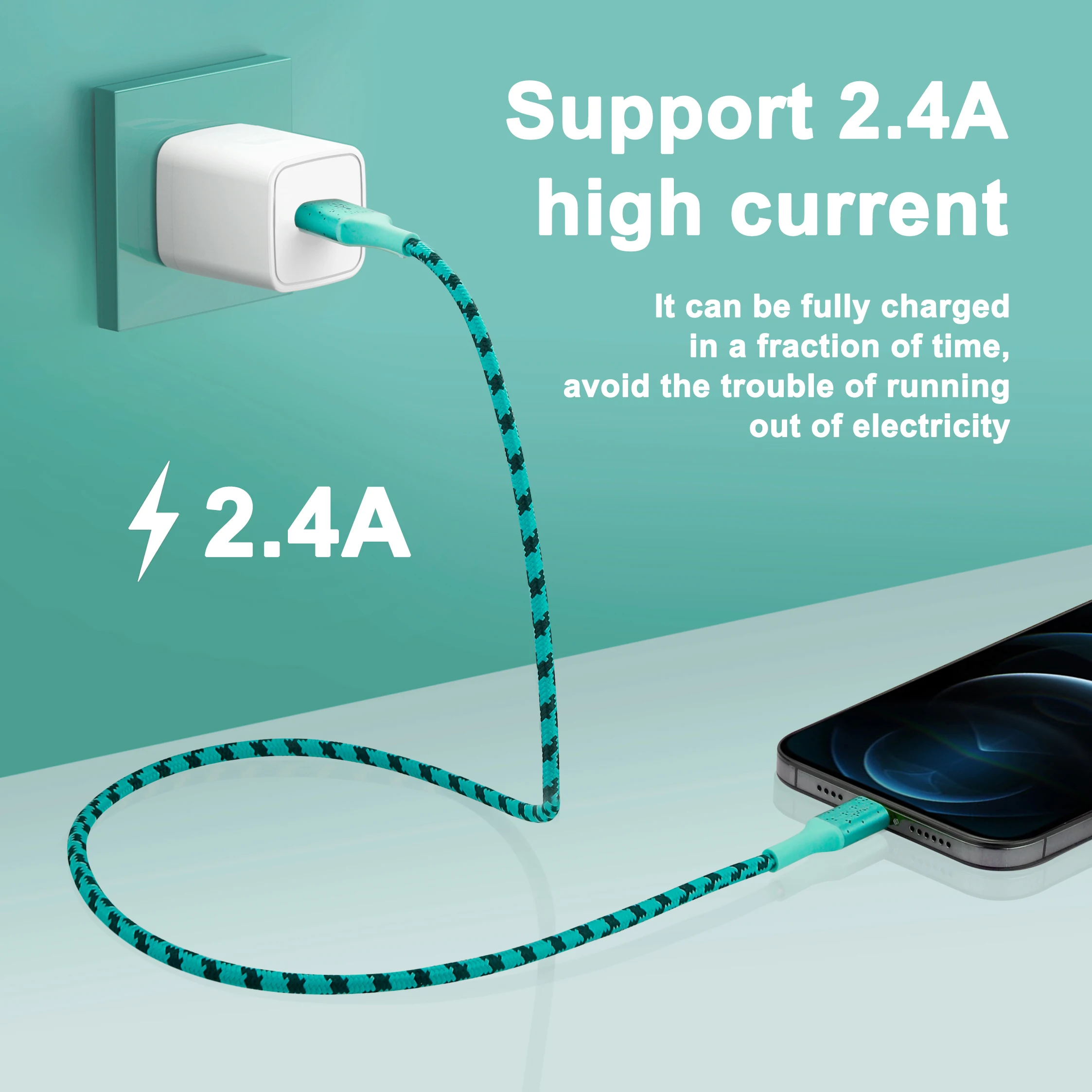Оптовая продажа 3ft 6ft оригинальный USB 18 Вт 20 хит продаж кабель 2.4A Быстрый зарядный для зарядки Apple ISO iPhone 6 7 8 x 11 12 13