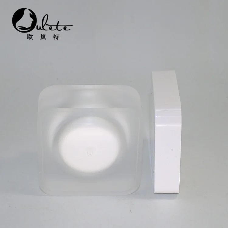 white square acrylic cosmetic jar  frosted facial moisturizer cream jar 30g 50g