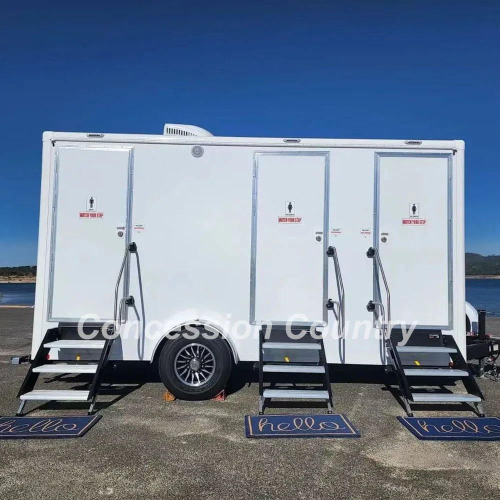 Outdoor Luxury Portable Bathroom Restroom Trailer Camping Caravan Mobile Toilet Trailer Porta Toilet Trailer