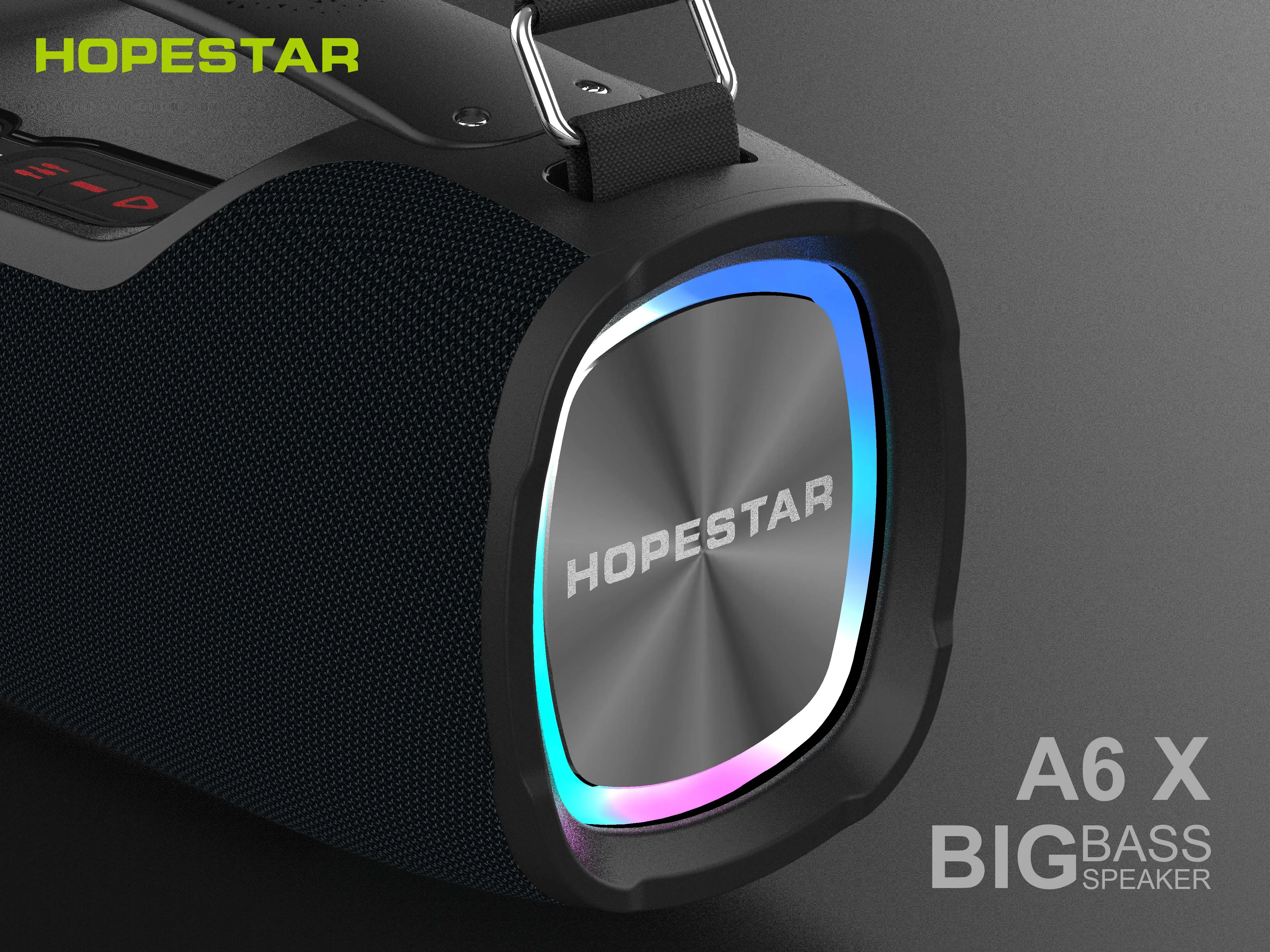 A6X оптовая продажа уличный мощный Hi-Fi Bt портативный светодиодный басовый динамик мощностью 55 Вт водонепроницаемый сабвуфер беспроводной