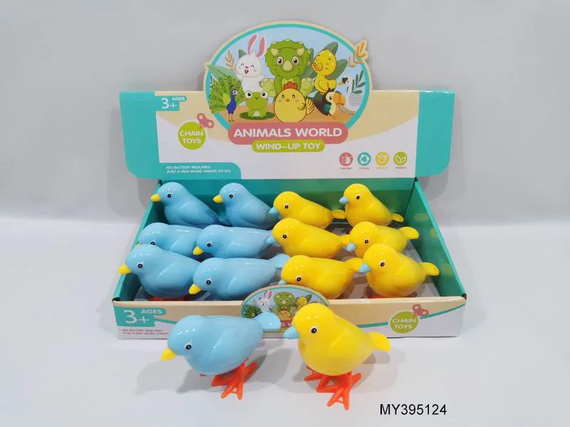 Kids Clockwork Toys Wind-up yellow chick Easter animal toys