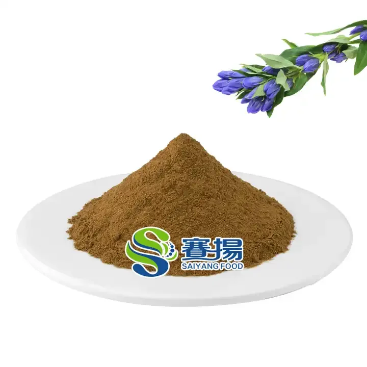 Chinese Herbal Gentian Root Extract 5% 8% Gentiopicroside Gentianae Radix Extract Gentian Extract Powder