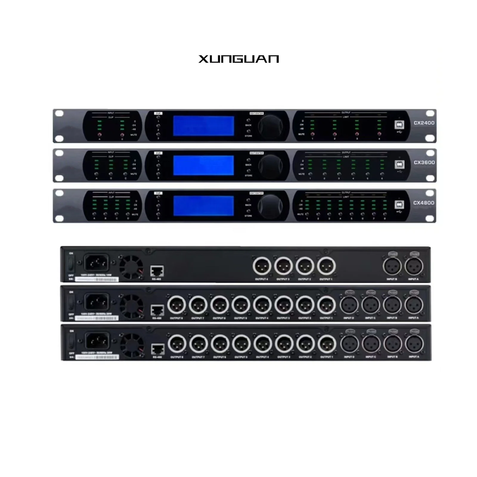 CX DriveRack CX4800 Пользовательский логотип Профессиональный 4-в-8 выход/2 в 4 Выход/3 6 из системы управления громкоговорителем аудиопроцессор