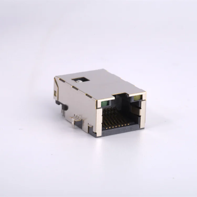at 6 Rj45 разъем со светодиодной подсветкой монтажа 10/100 Base-T 8P8C Smt панель монтажа Pcb Rj45 гнездовой разъем